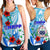 Special Samoa HRPP Party Women Racerback Tank Tribal Samoan Hibiscus Design LT9 Blue - Polynesian Pride