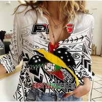 Papua New Guinea And East New Britain Province Casual Shirt LT6 Female White - Polynesian Pride