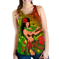 Hawaii Hula Girl Reggae Women Tank Top - LT2 - Polynesian Pride