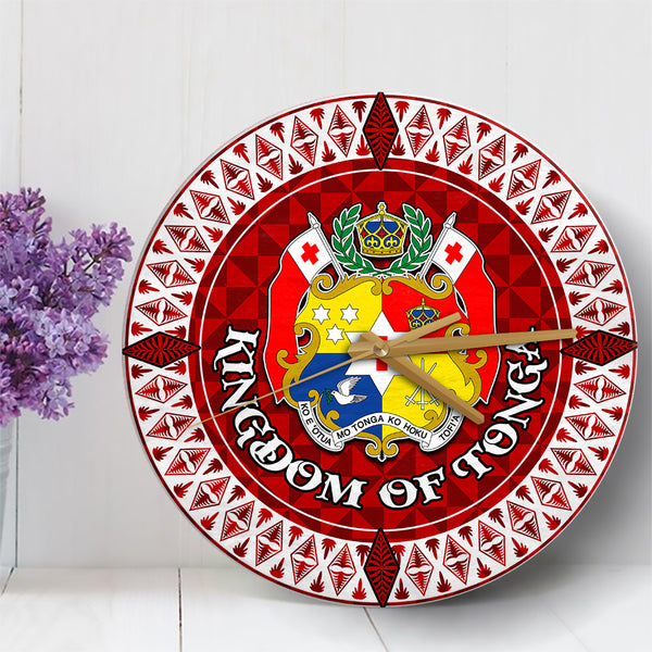 Tonga Wall Clock Polynesian Coat Of Arms LT6
