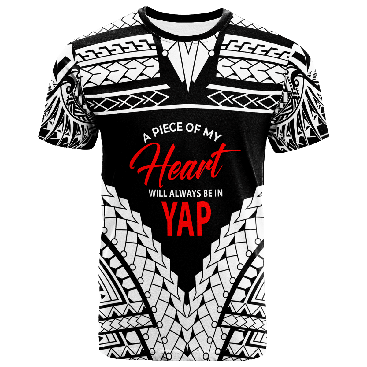 Yap T Shirt A Piece of My Heart Unisex White - Polynesian Pride