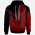 Papua New Guinea Custom Hoodie Red Color Symmetry Style Unisex Black - Polynesian Pride