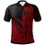 Papua New Guinea Custom Polo Shirt Red Color Symmetry Style Unisex Black - Polynesian Pride