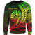 French Polynesia Custom Personalised Sweatshirt - Wings Style Reggae Color Unisex Black - Polynesian Pride