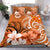 Custom Pohnpei Personalised Bedding Set - Pohnpei Spirit Orange - Polynesian Pride