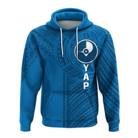 Custom FSM Yap Micronesian Pattern Hoodie Tattoo Style LT7 Unisex Blue - Polynesian Pride