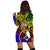 Yap Women Hoodie Dress - Rainbow Polynesian Pattern - Polynesian Pride