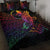 Yap State Quilt Bed Set - Butterfly Polynesian Style Black - Polynesian Pride