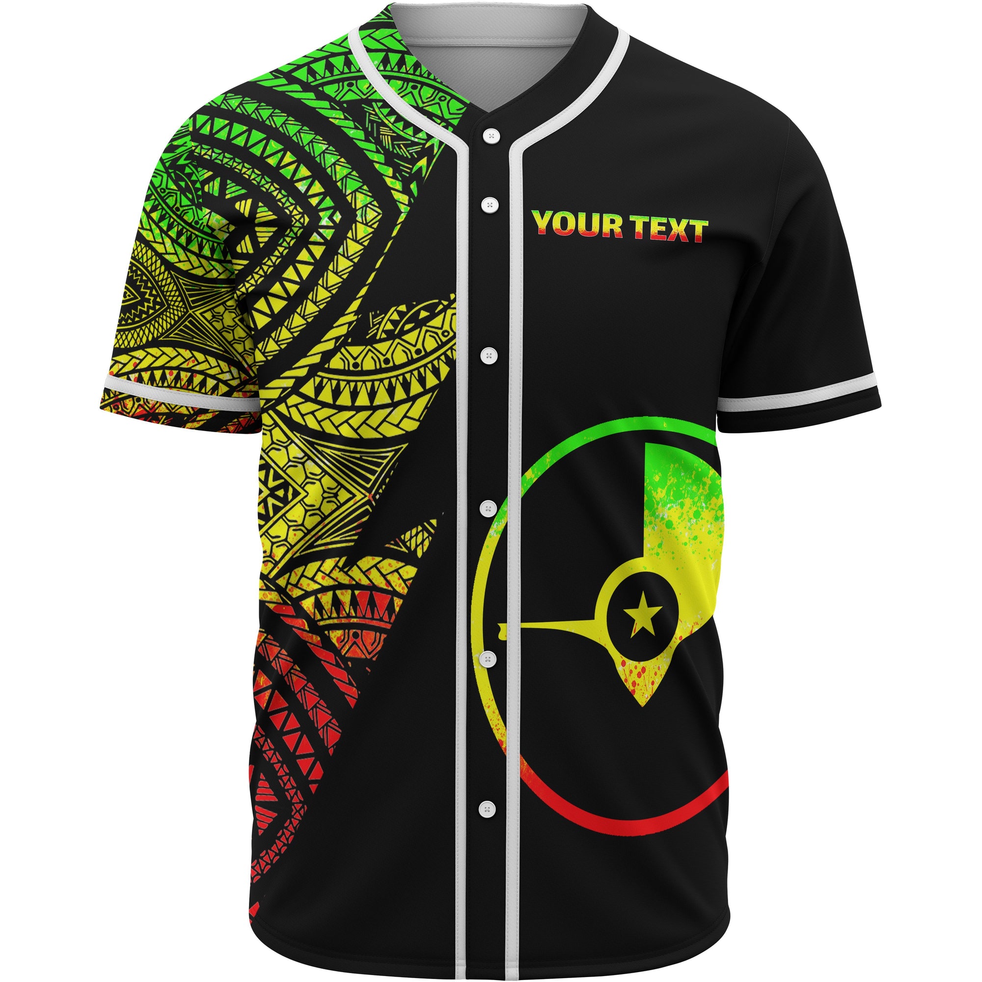 Yap Custom Personalized Baseball Shirt - Flash Style Reggae Unisex Reggae - Polynesian Pride
