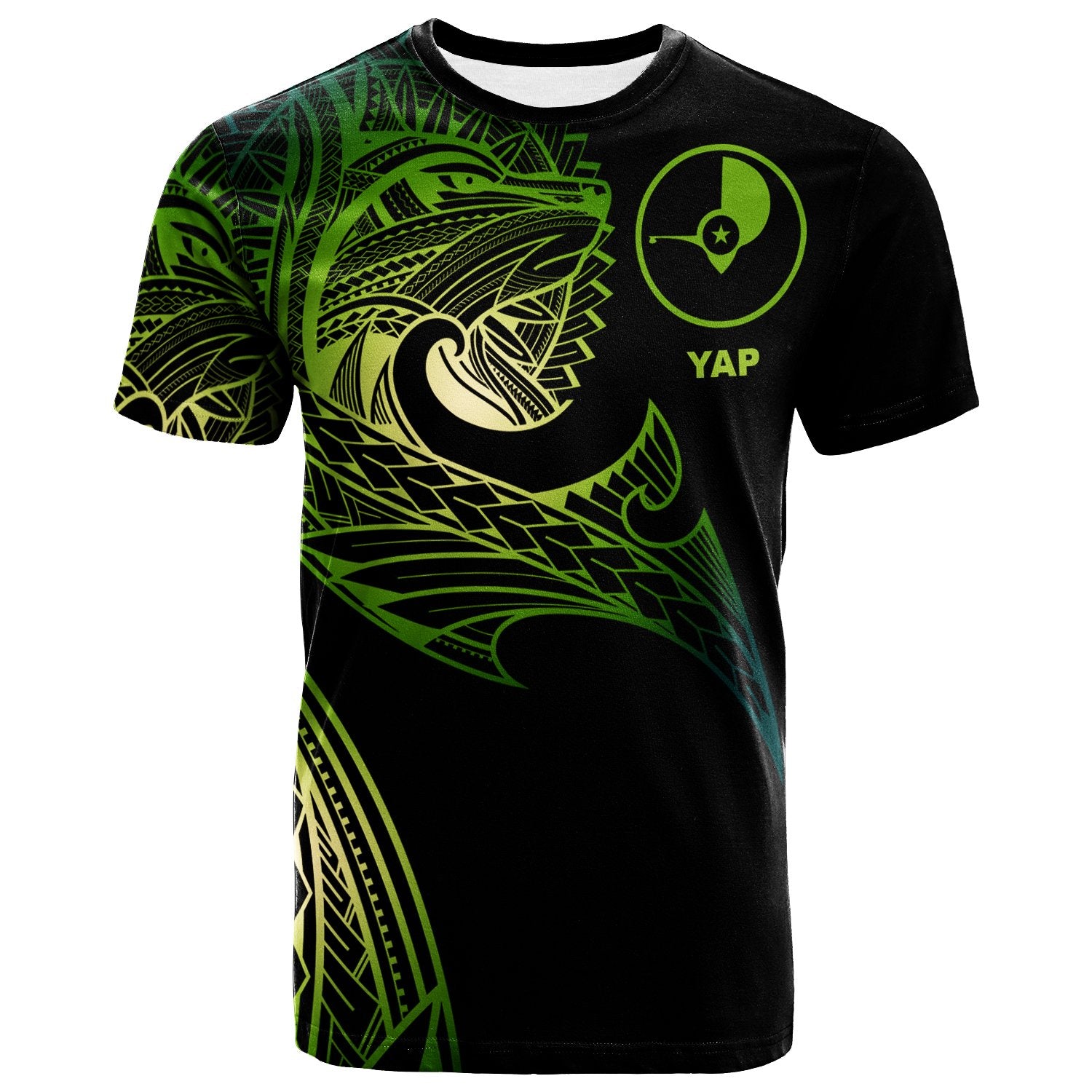 Yap T Shirt Leader Wolf Is You Gradient Color Unisex Black - Polynesian Pride