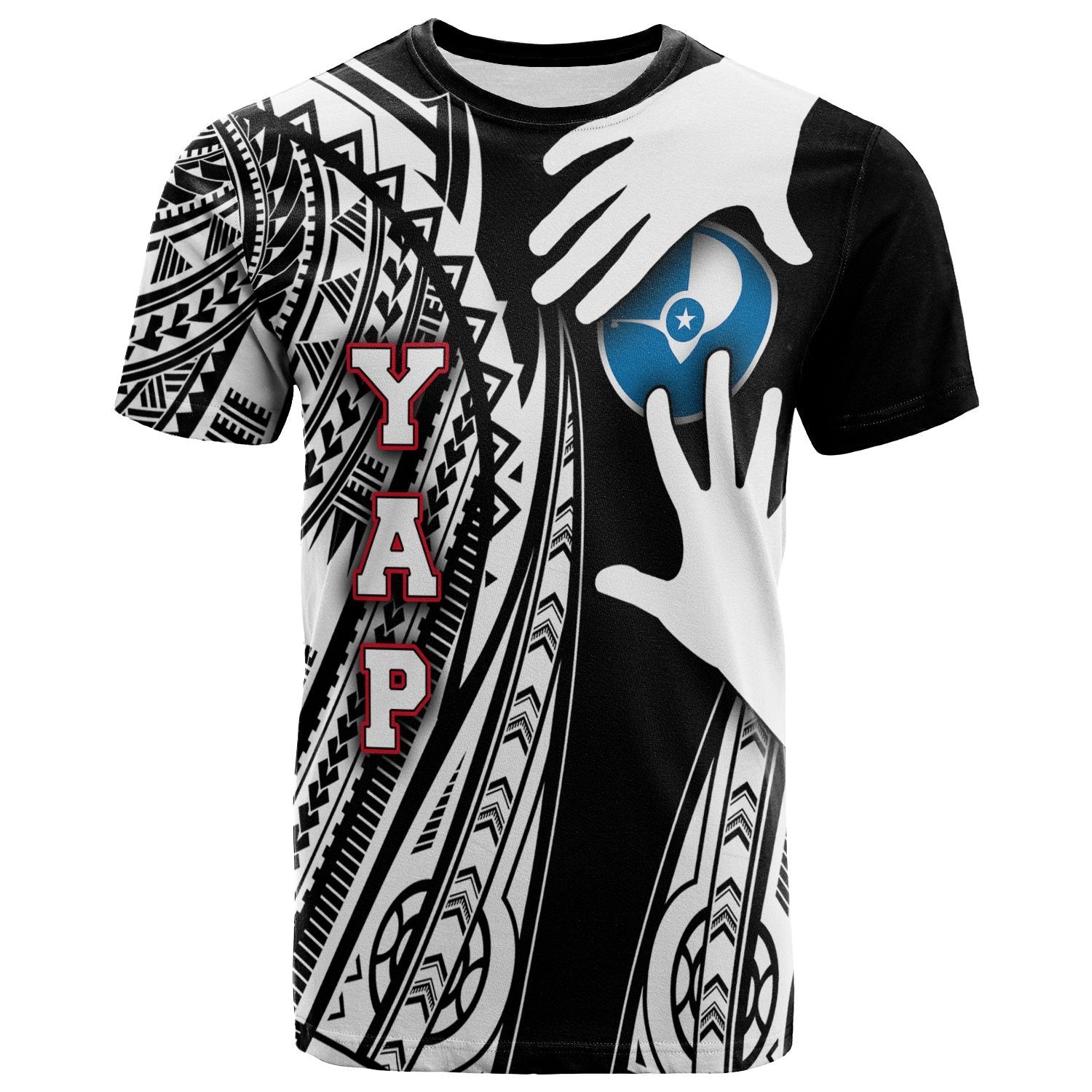 Yap T Shirt Touch My Heart Unisex Black - Polynesian Pride