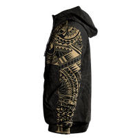 Micronesia All Over Print Hoodie Yap In My Heart Gold - Polynesian Pride