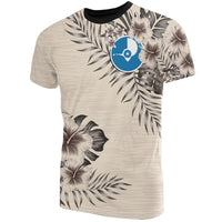 Yap T Shirt Yap Flag Beige Hibiscus Unisex Beige - Polynesian Pride