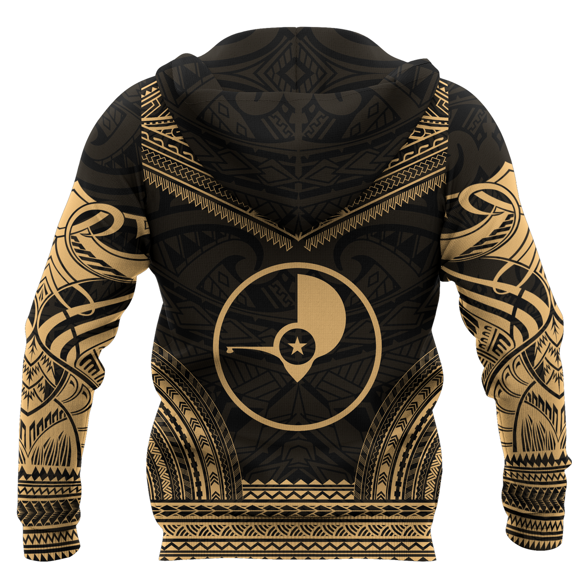 Yap Polynesian Chief Hoodie Gold Version - Polynesian Pride