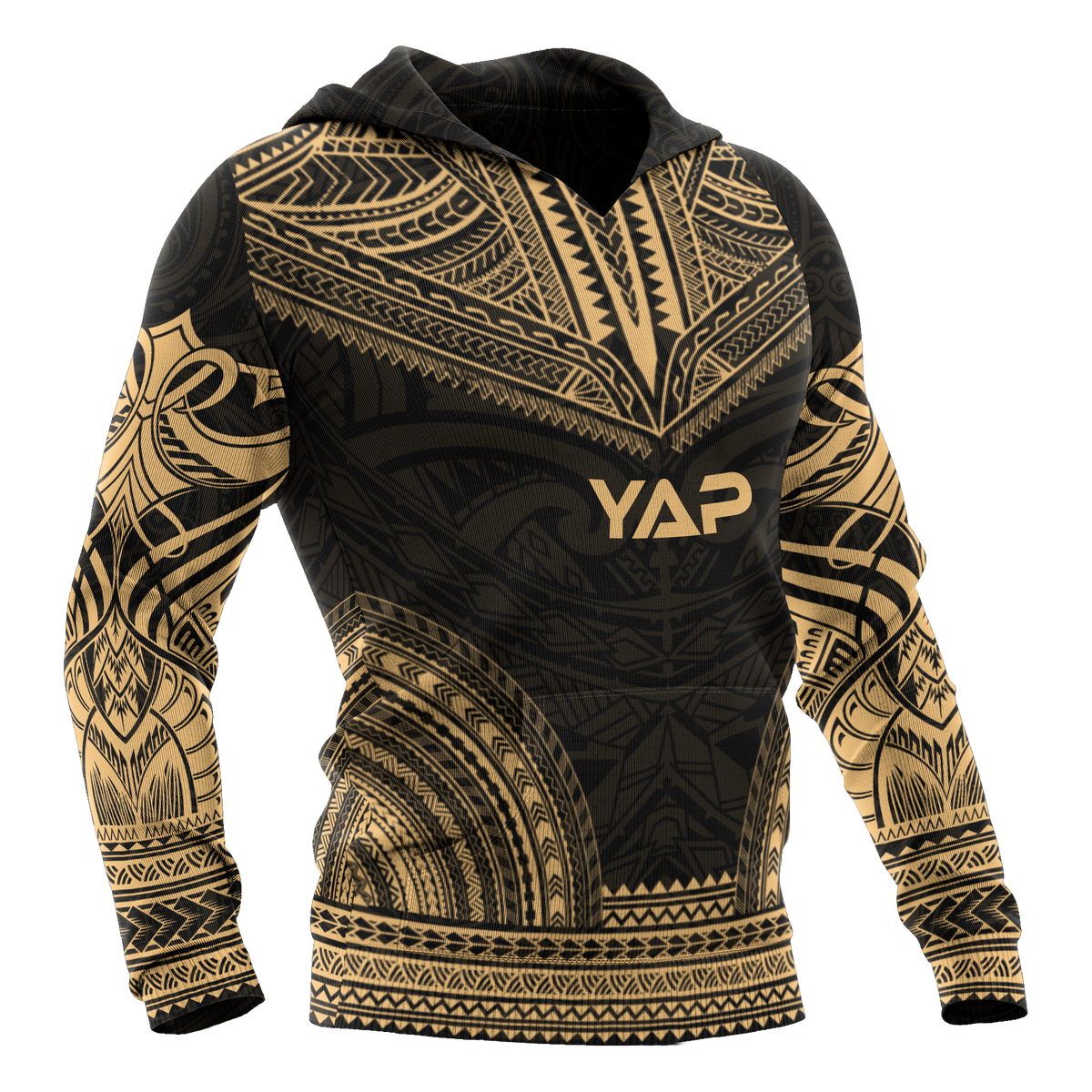 Yap Polynesian Chief Hoodie Gold Version - Polynesian Pride
