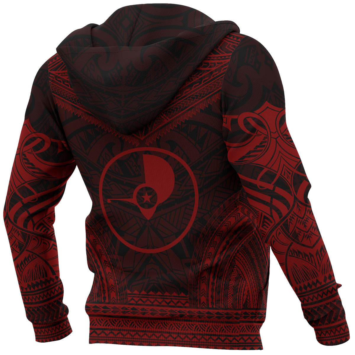 Yap Polynesian Chief Hoodie Red Version - Polynesian Pride