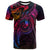 Yap State T Shirt Rainbow Style Unisex Black - Polynesian Pride
