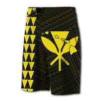 Hawaii Kakau Polynesian Kanaka Map Board Shorts - Yellow - Polynesian Pride