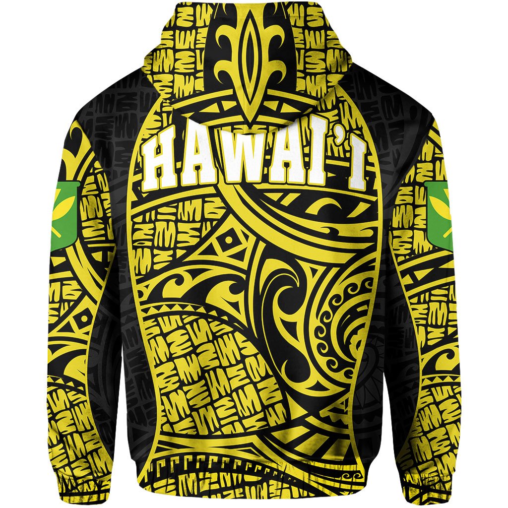Polynesian Kanaka Maoli Hawaii Hoodie Yellow Gel Style - Polynesian Pride