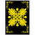 Hawaiian Quilt Maui Plant And Hibiscus Pattern Area Rug - Yellow Black - AH Yellow - Polynesian Pride