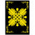 Hawaiian Quilt Maui Plant And Hibiscus Pattern Area Rug - Yellow Black - AH Yellow - Polynesian Pride