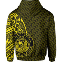 Hawaii Polynesian Hoodie Yellow Emboss Style - Polynesian Pride
