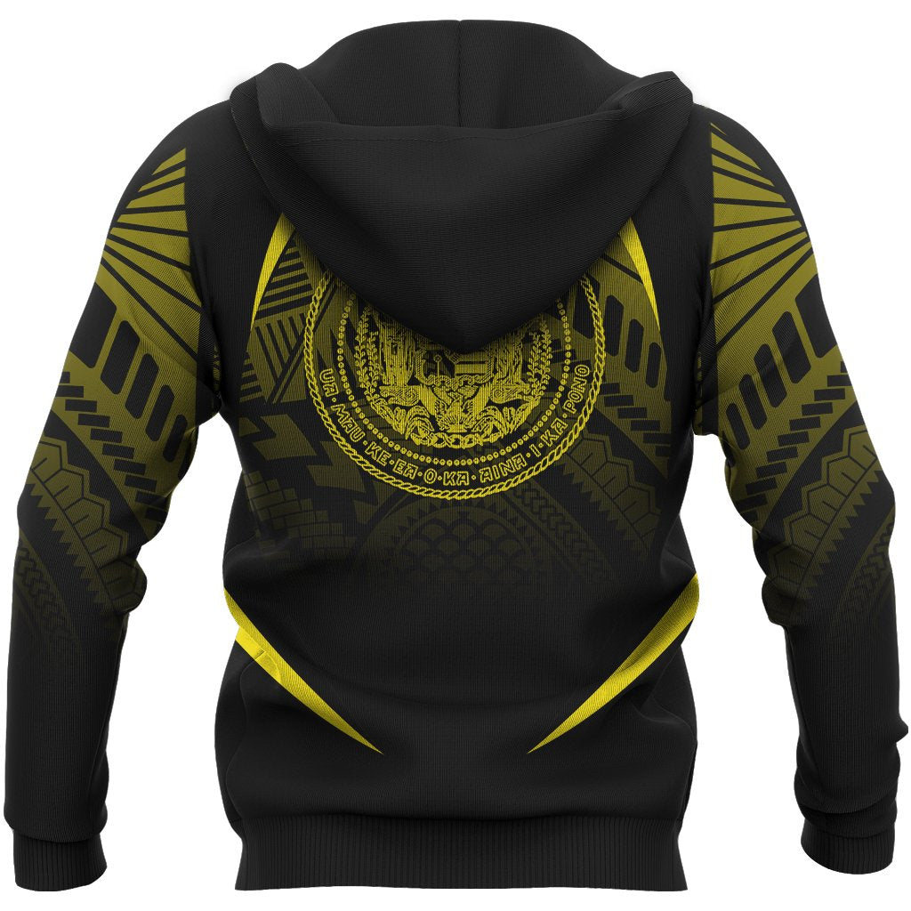 Hawaii Polynesian Zipper Hoodie Yellow The Face Style - Polynesian Pride