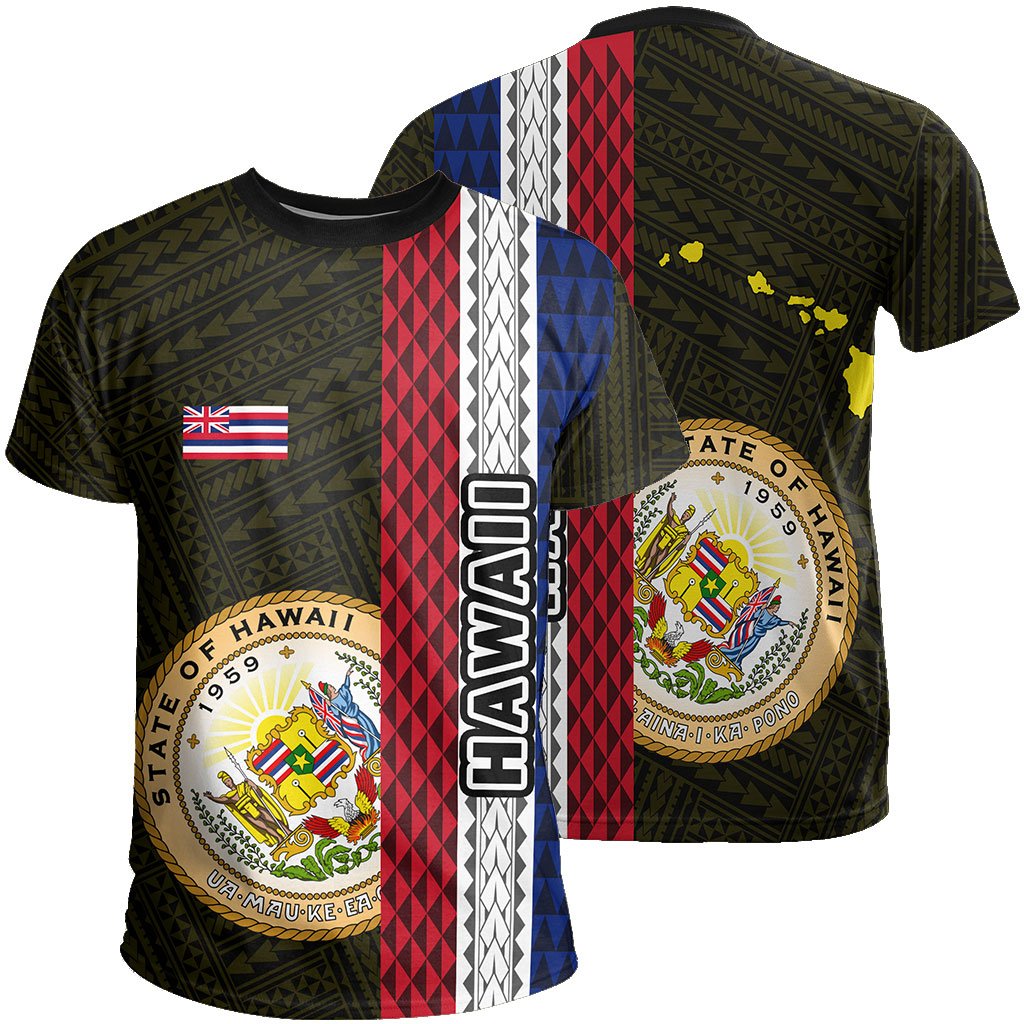 Hawaii Polynesian Seal of Hawaii T Shirt Hawaii Culture Yellow Unisex Yellow - Polynesian Pride