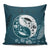 Yinyang Turtle Hibiscus Pillow Covers One Size Zippered Pillow Case 18"x18"(Twin Sides) Black - Polynesian Pride