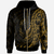 French Polynesia Zip Hoodie Custom Polynesian Pattern Style Gold Color Unisex Gold - Polynesian Pride