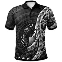 Tuvalu Polo Shirt Custom Polynesian Pattern Style Unisex Black - Polynesian Pride