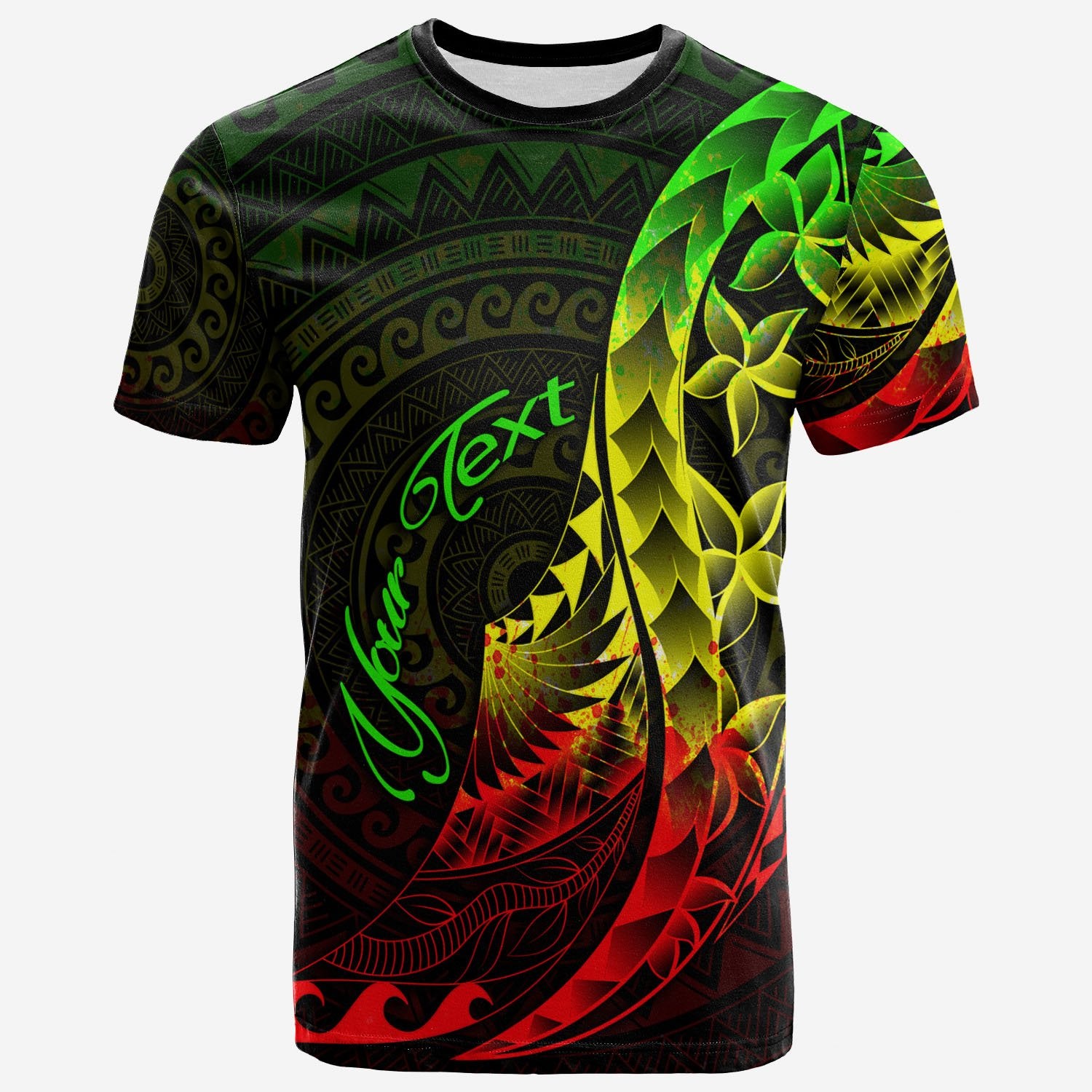 Hawaii T Shirt Custom Polynesian Pattern Style Reggae Color Unisex Art - Polynesian Pride