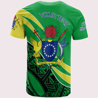 Cook Islands T Shirt Custom Symmetrical Lines - Polynesian Pride