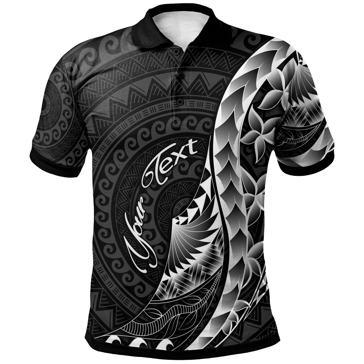 Kiribati Polo Shirt Custom Polynesian Pattern Style Unisex Black - Polynesian Pride