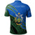 Solomon Islands Polo Shirt Custom Symmetrical Lines - Polynesian Pride