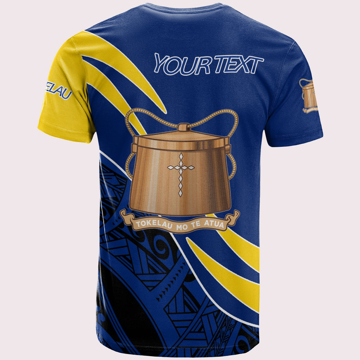 Tokelau T Shirt Custom Symmetrical Lines - Polynesian Pride