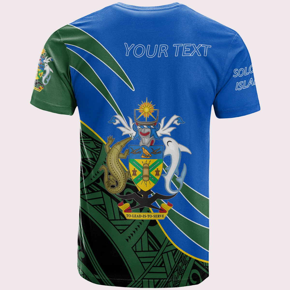 Solomon Islands T Shirt Custom Symmetrical Lines - Polynesian Pride