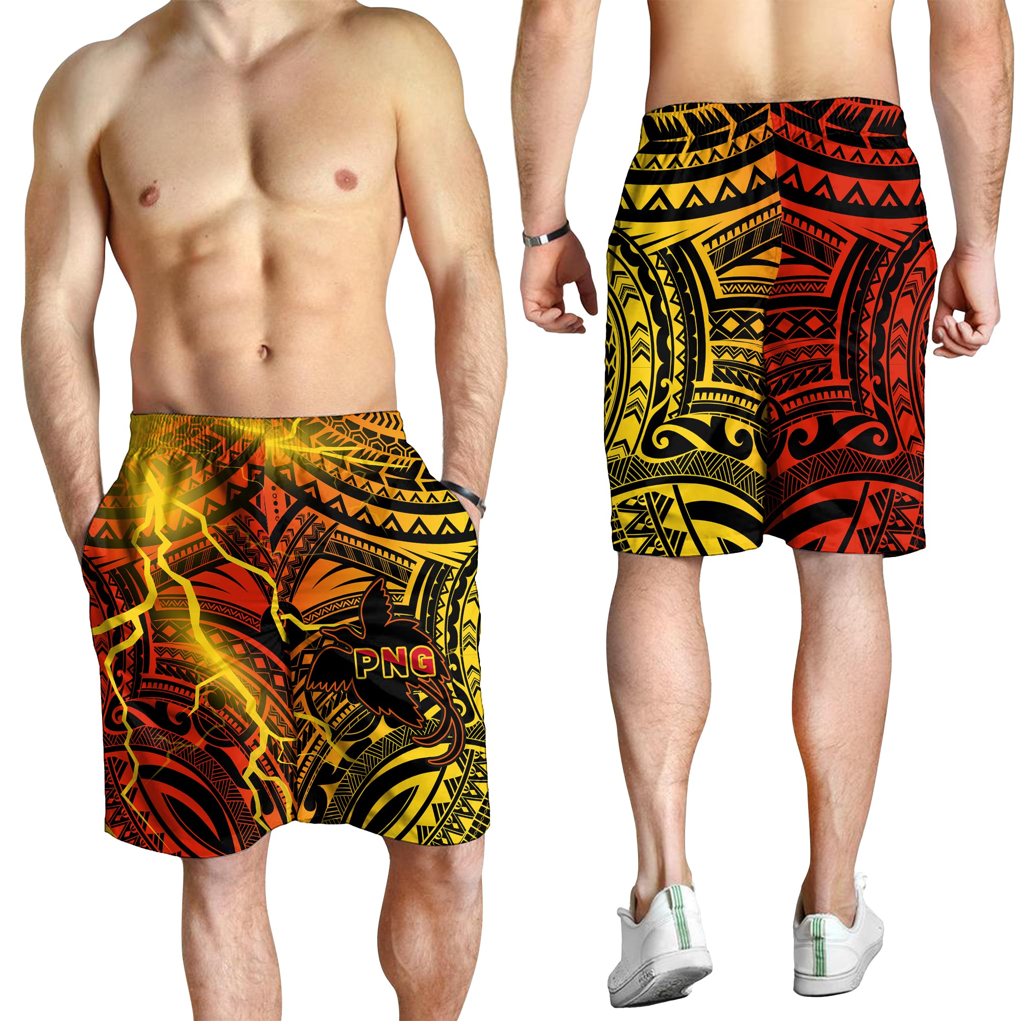 Papua New Guinea Men Shorts Stalwart Polynesian Special LT13 Men's Shorts Red - Polynesian Pride