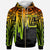 American Samoa Custom Zip up Hoodie Seal With Polynesian Pattern Heartbeat Style (Gold) Unisex Gold - Polynesian Pride