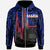 Samoa Zip up Hoodie Samoa Seal With Heartbeat Polynesian Pattern (Blue) Unisex Blue - Polynesian Pride
