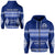 Custom Queen Salote College Zip Hoodie Tonga Pattern Class Year and Your Text LT13 Unisex Blue - Polynesian Pride