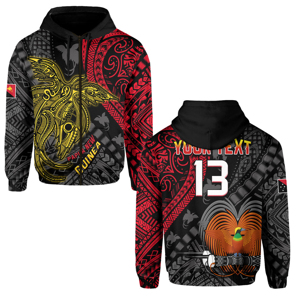 (Custom Text and Number) Papua New Guinea Hoodie Raggiana Birds of Paradise Happy 47th Independence Day LT13 - Polynesian Pride