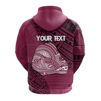 Cook Islands Tribal Custom Hoodie Island Map Mangaia Island LT7 - Polynesian Pride