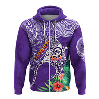 Custom Polynesian Birthday Zip up Hoodie Legends Are Born In March LT7 Unisex Purple - Polynesian Pride