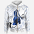 Guam Zip Hoodie Chamorro Heritage Ver 2 Unisex White Blue - Polynesian Pride