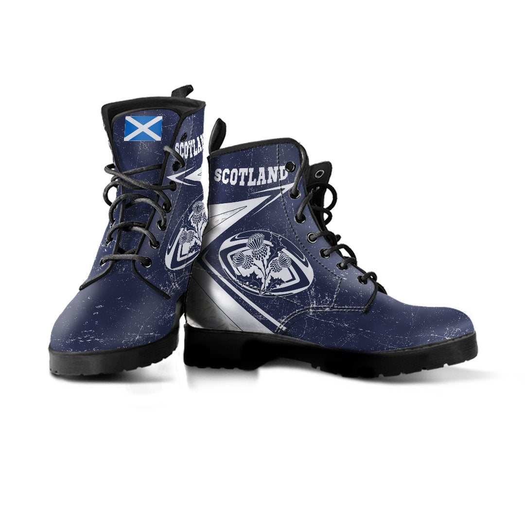 Scotland Rugby Leather Boots - Celtic Scottish Rugby Ball Thistle Ver - Polynesian Pride