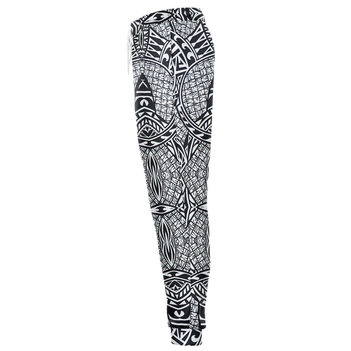 Polynesian Lauhala Mix White Joggers - Polynesian Pride