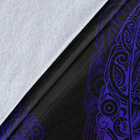 Aotearoa Premium Blanket (Purple) Fern Mix Manaia Matau LT13 - Polynesian Pride