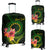 Cook Islands Polynesian Custom Personalised Luggage Covers - Floral With Seal Flag Color Green - Polynesian Pride