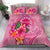 Nauru Polynesian Custom Personalised Bedding Set - Floral With Seal Pink pink - Polynesian Pride